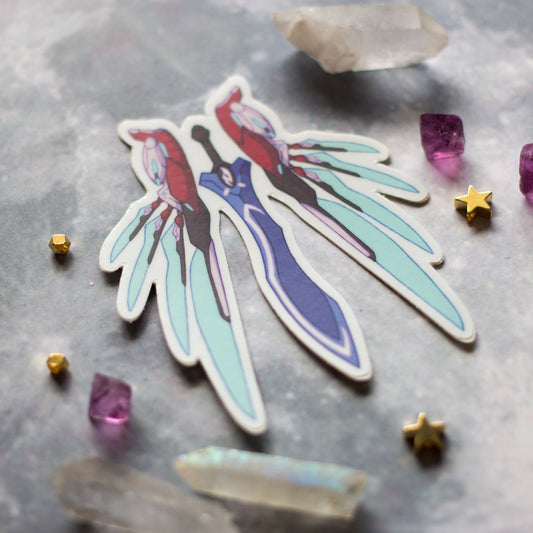 blade and wings sticker