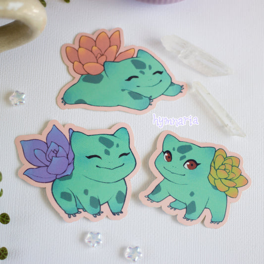 succulent bulbasaur stickers