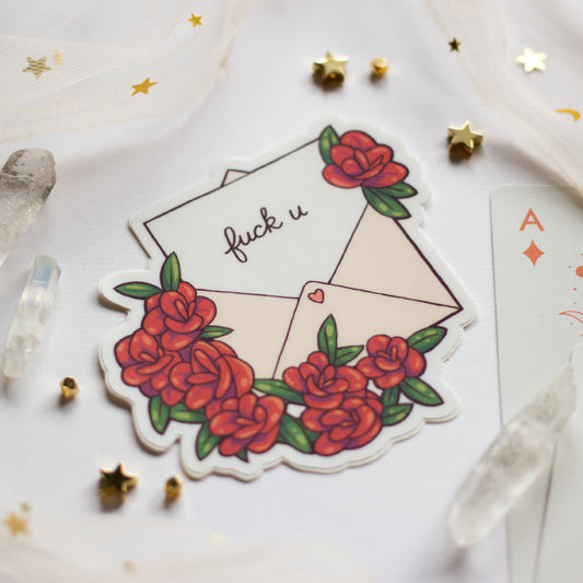 fuck u letter sticker