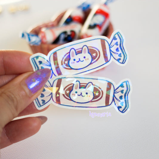 rabbit candy sticker (holo)