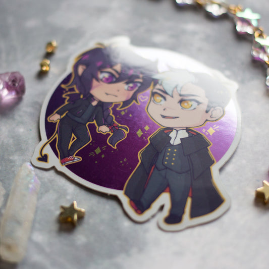 sheith halloween sticker (mirror)