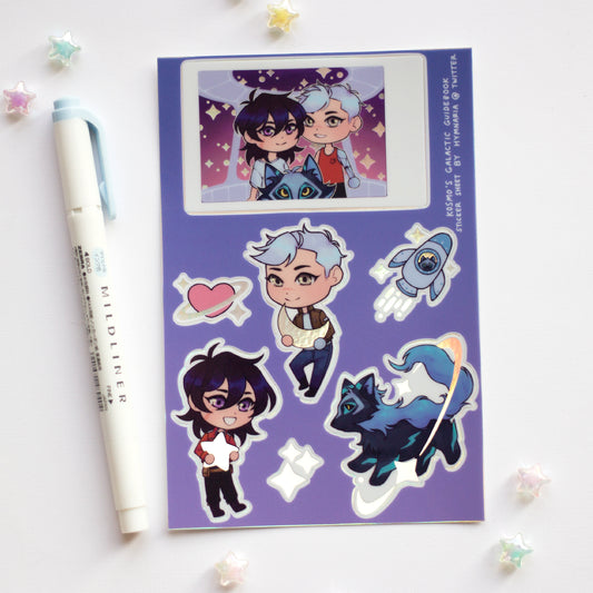 leftover kosmo zine sticker sheets