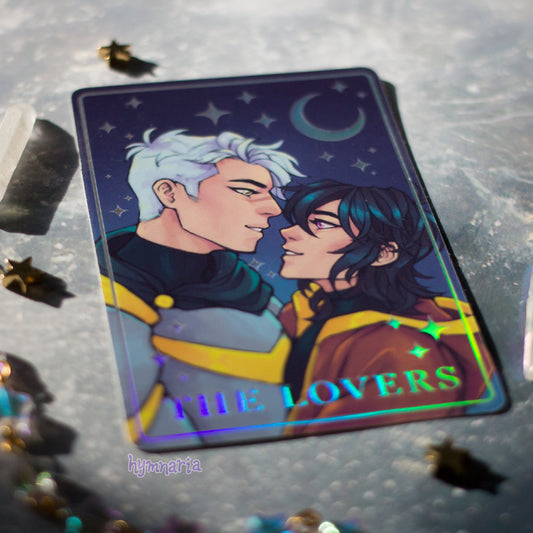 sheith lovers tarot sticker (holo)