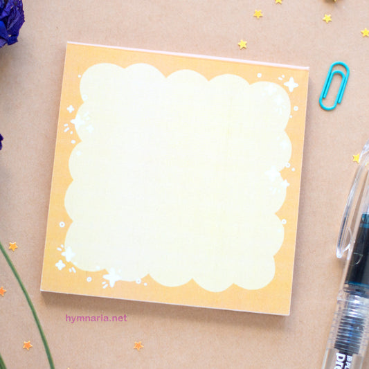 yellow sparkles notepad