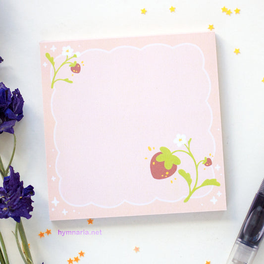 strawberries notepad