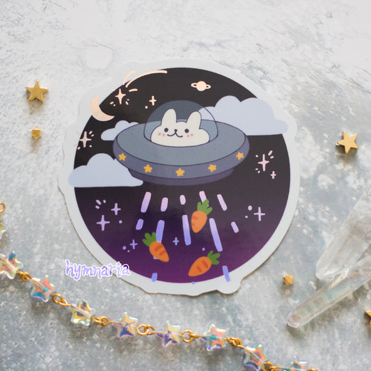 ufo bunny sticker (patreon leftover)