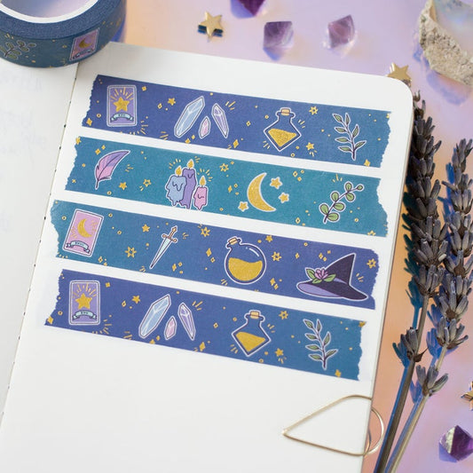 botanical witch foil washi tape