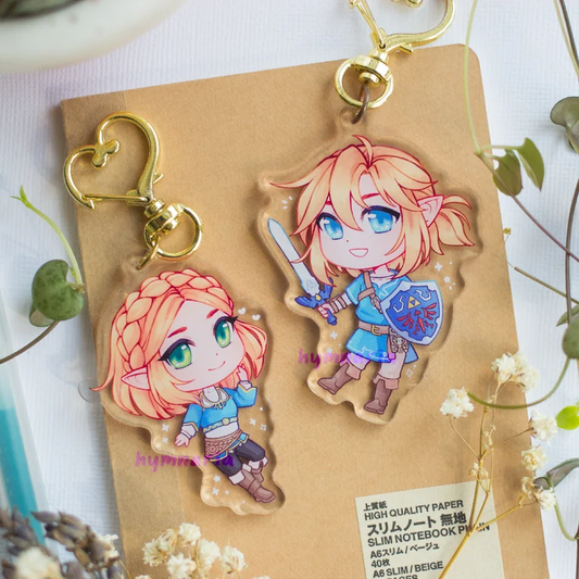 link & zelda acrylic charms
