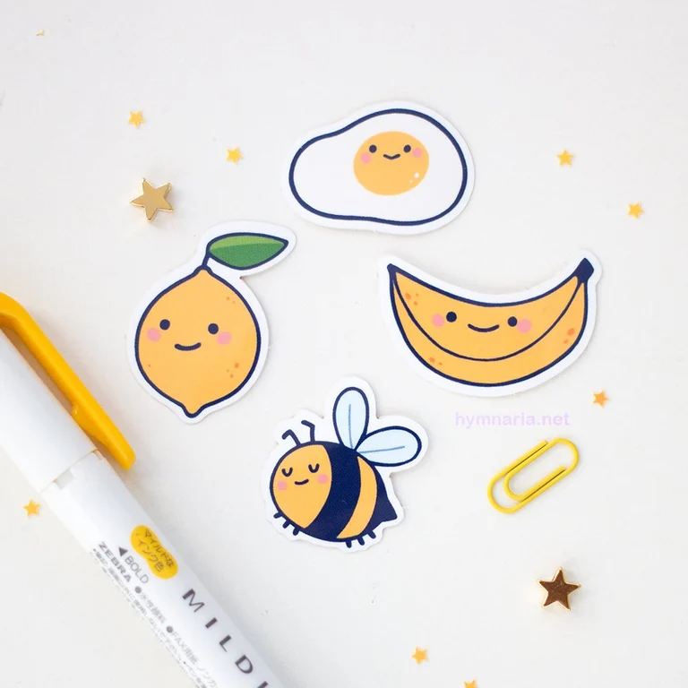 mini yellow sticker pack
