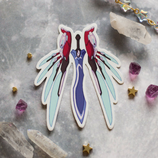 blade and wings sticker