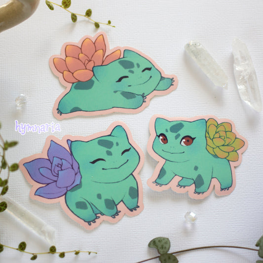 succulent bulbasaur stickers