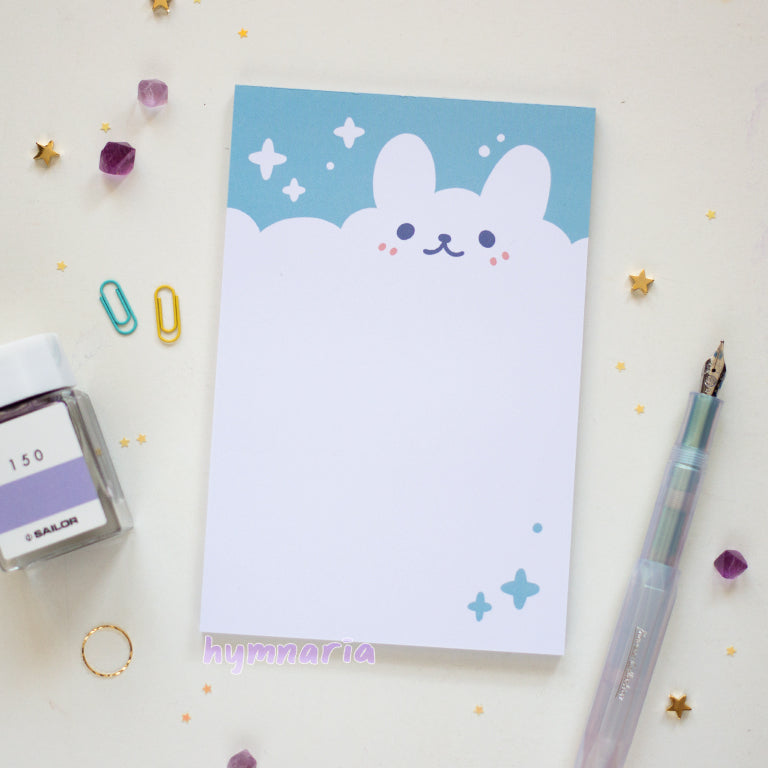 cloud bunny notepad