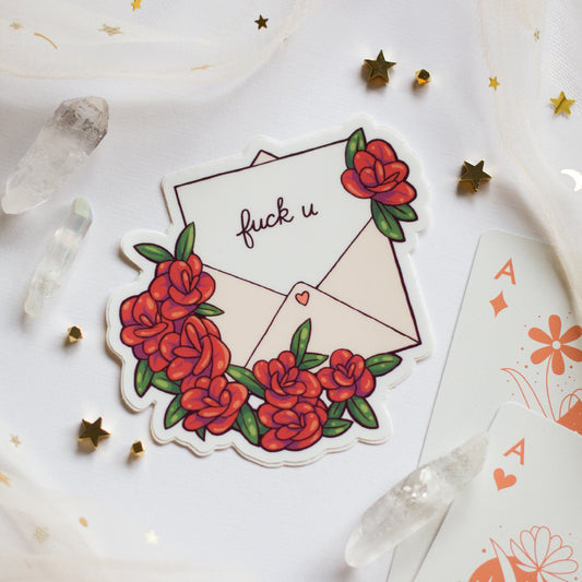 fuck u letter sticker