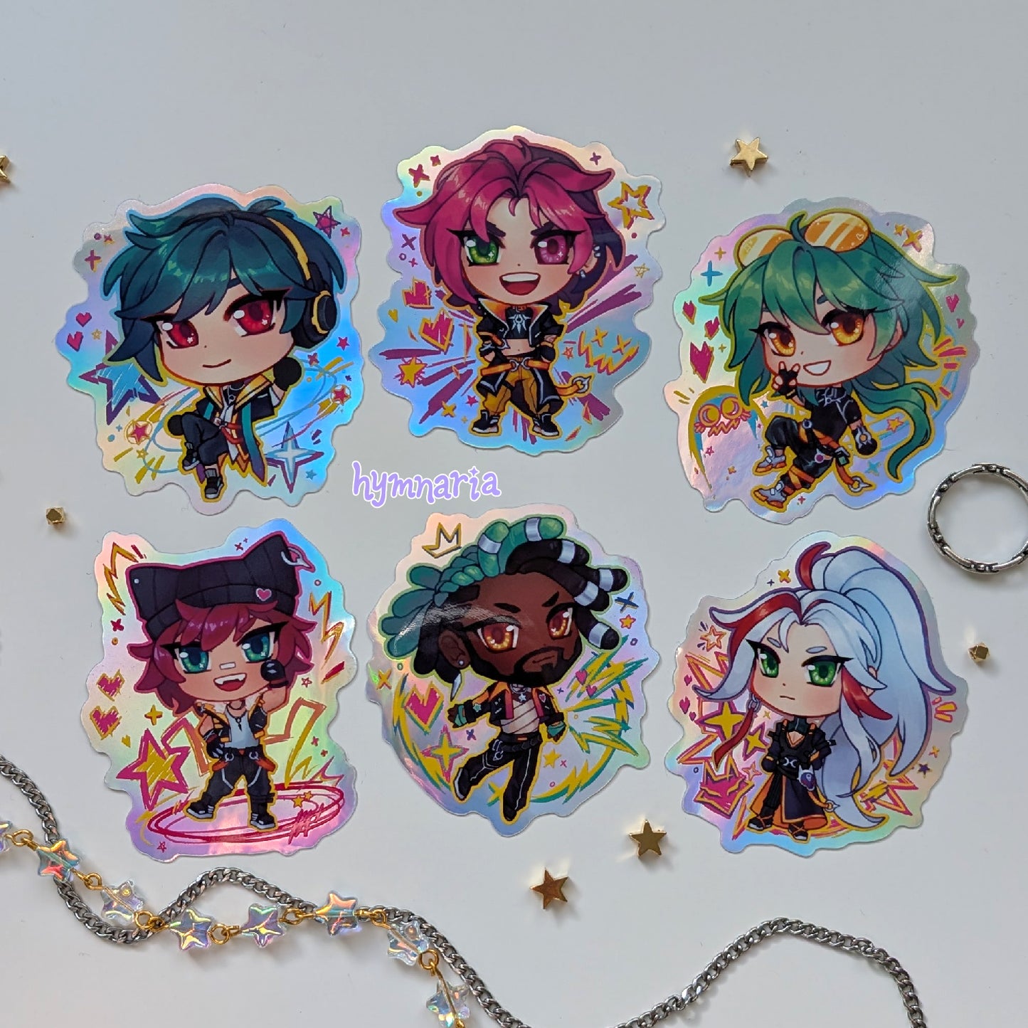 heartsteel stickers (holo)