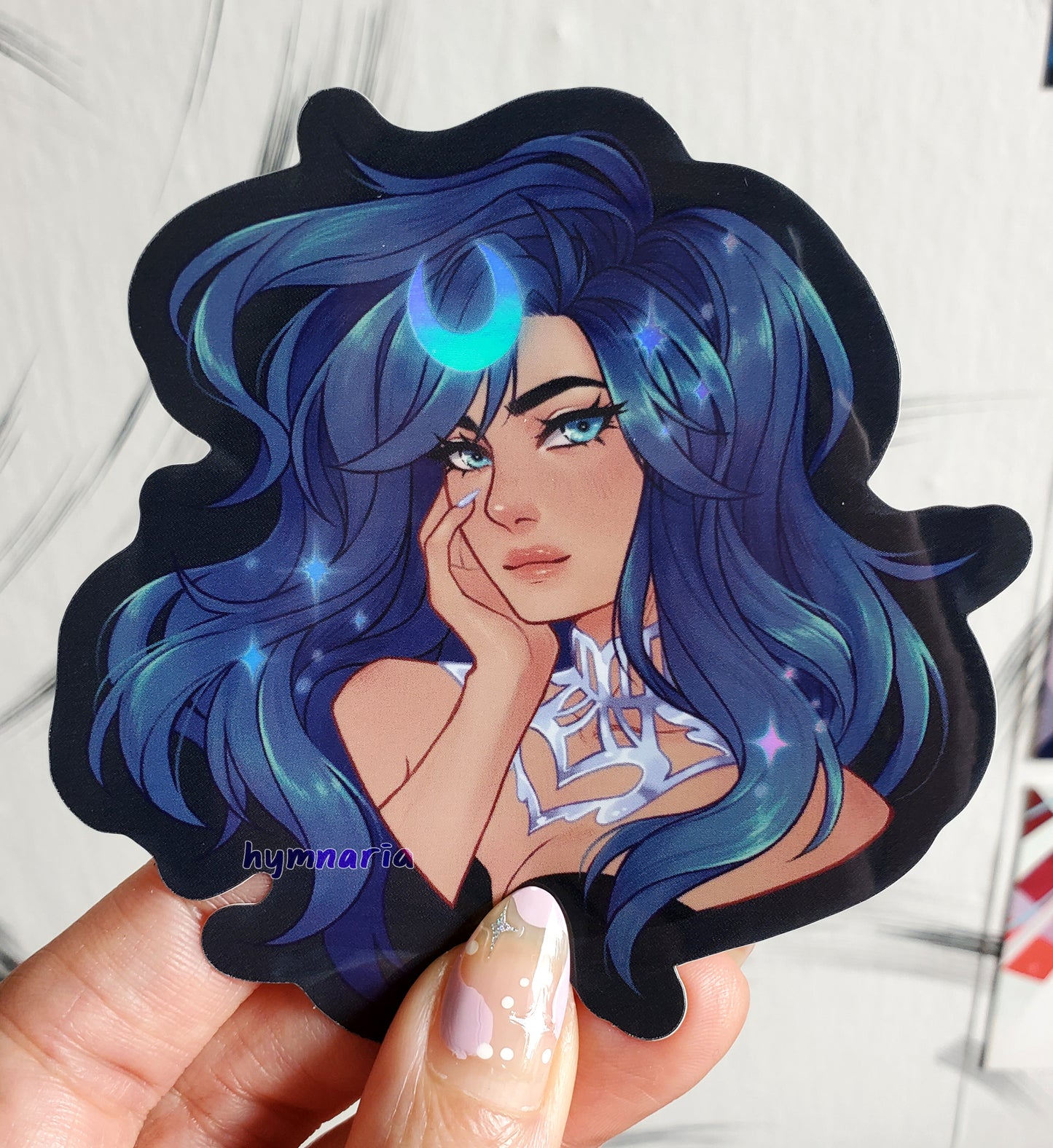 lady moon sticker (patreon leftover)