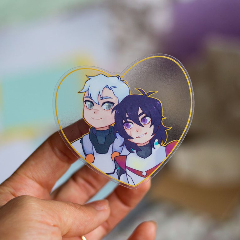 sheith clear heart sticker
