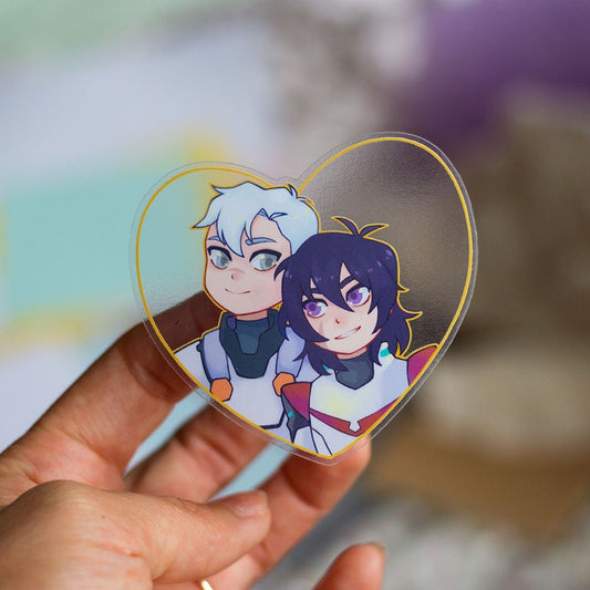 sheith clear heart sticker