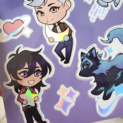 leftover kosmo zine sticker sheets