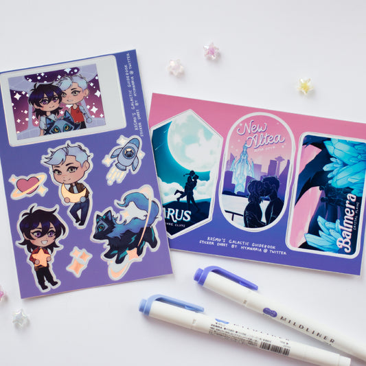 leftover kosmo zine sticker sheets
