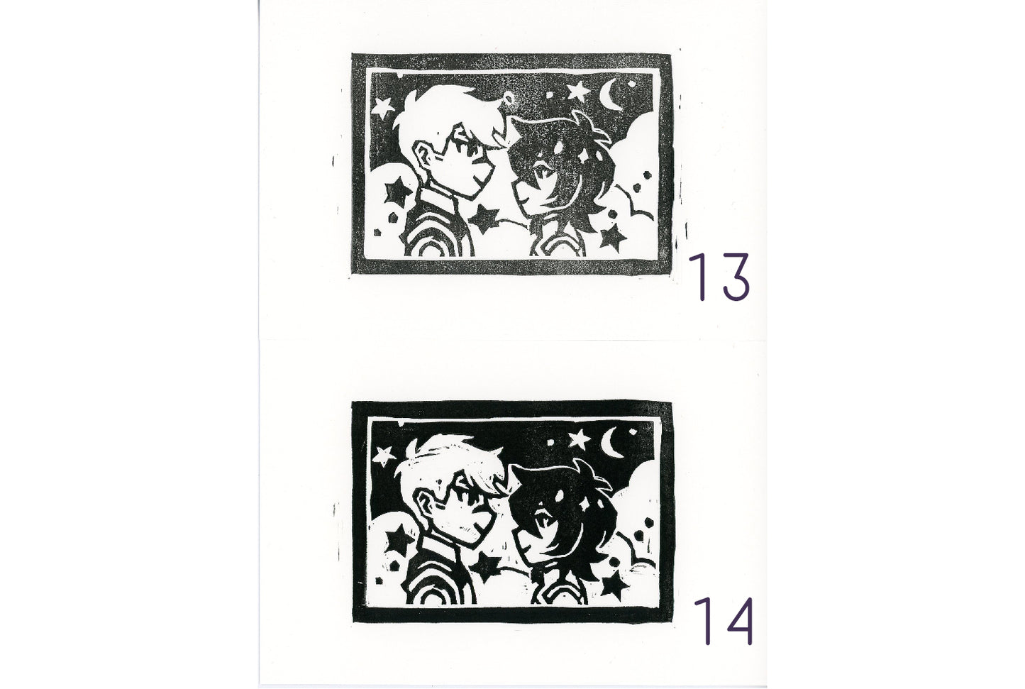 sheith linocut prints