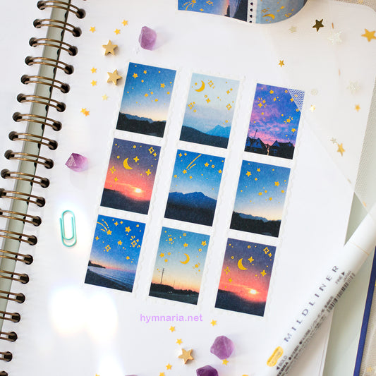 sunset foil stamp washi tape