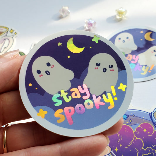 stay spooky! sticker (holo)