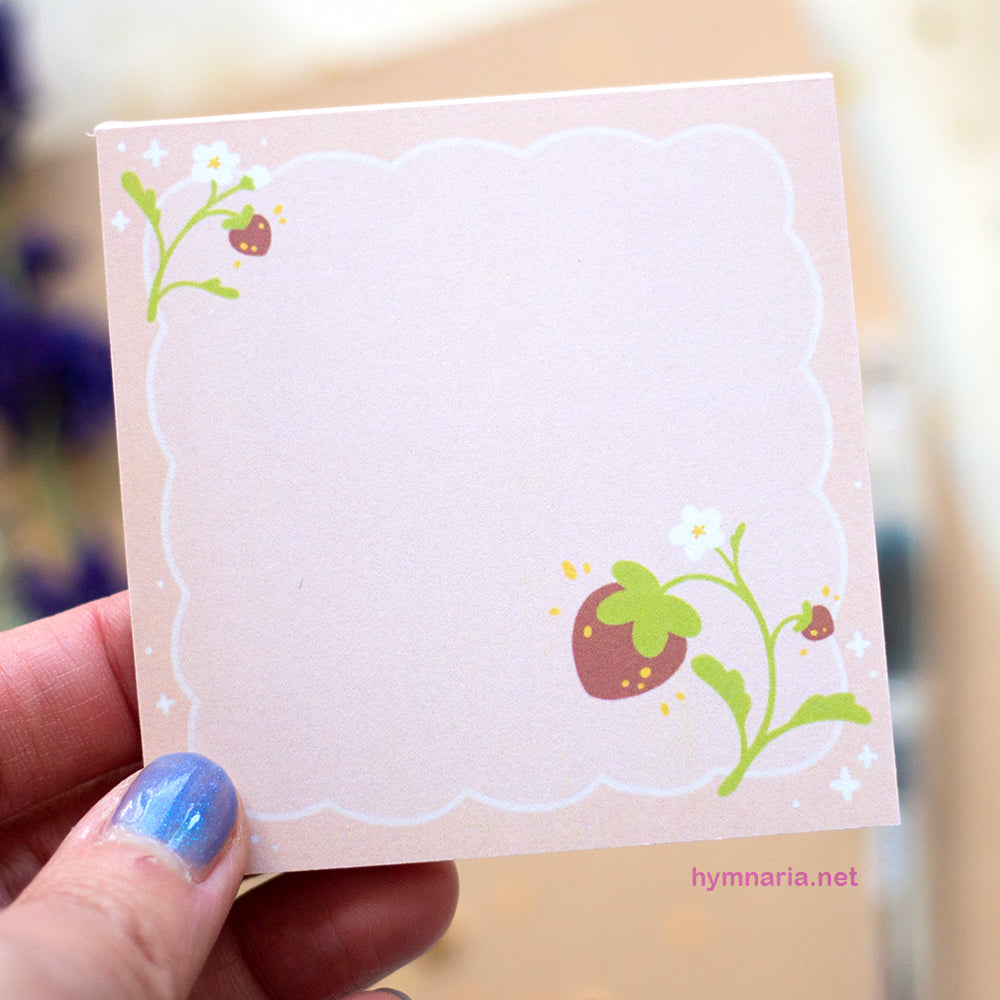 strawberries notepad