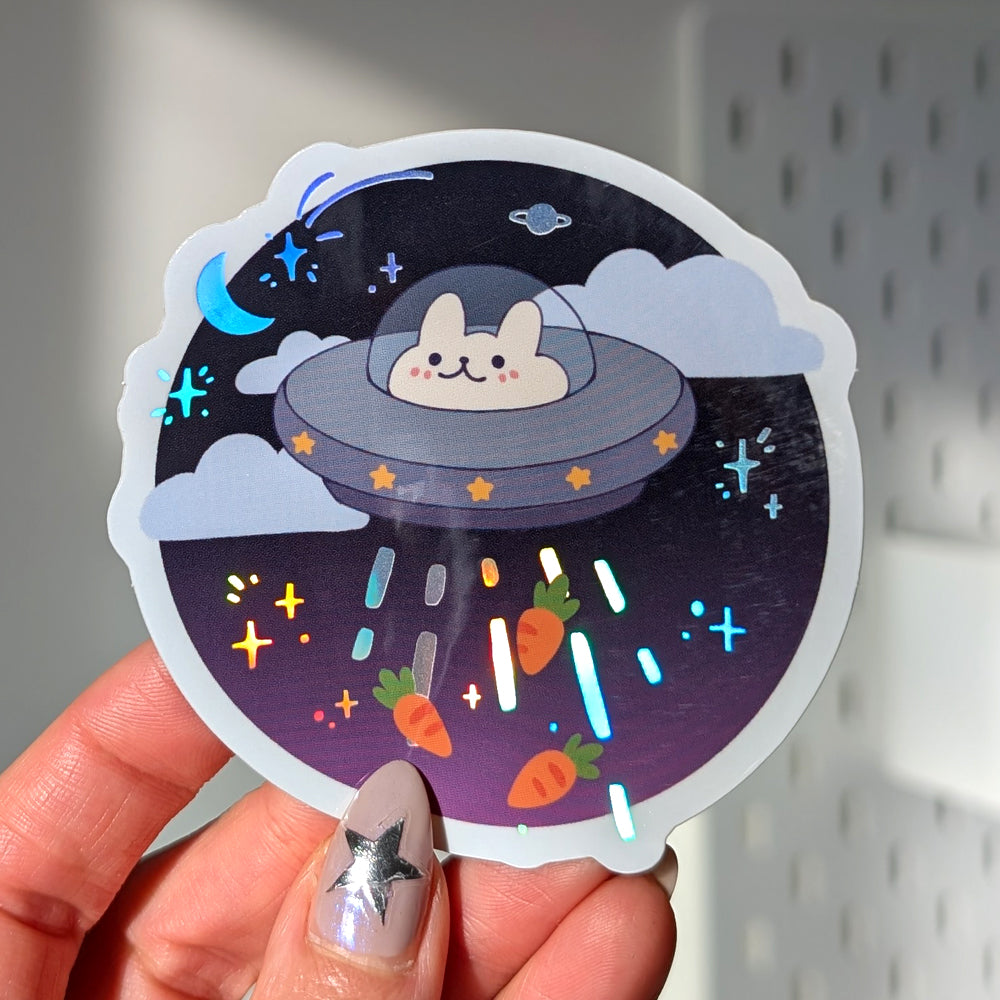 ufo bunny sticker (patreon leftover)