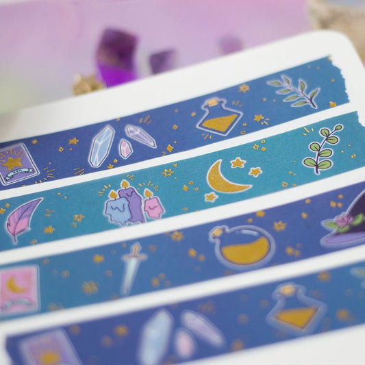 botanical witch foil washi tape
