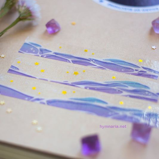 starry waves clear washi tape