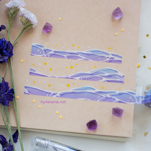 starry waves clear washi tape